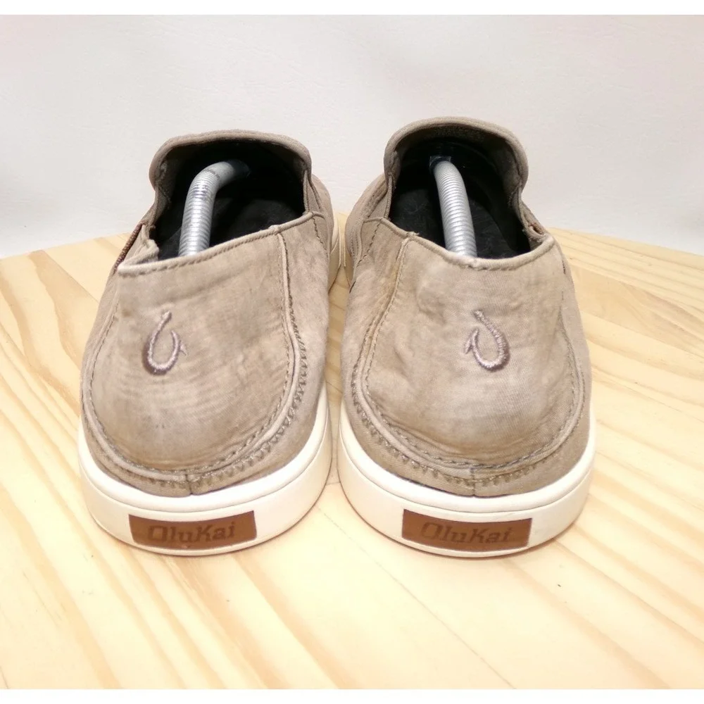Olukai Liko Kahu Loafers Mens Mottled Brown Size 12 Slip On 10400-BK18